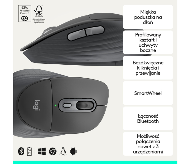Logitech M850 L grafitowy - 1533427 - zdjęcie 2